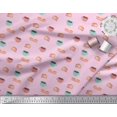 thumbnail image 2 of Soimoi Silk Fabric Cake Slice & Coffee Beverages Printed Craft Fabric by The Yard 42 Inch Wide, 2 of 3