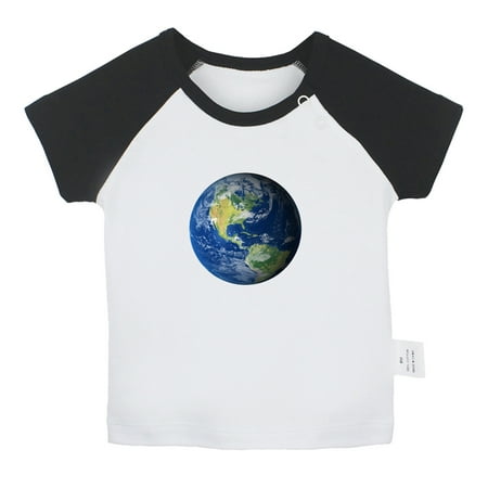 

Nature Earth Pattern T shirt For Baby Newborn Babies T-shirts Infant Tops 0-24M Kids Graphic Tees Clothing (Short Black Raglan T-shirt 0-6 Months)