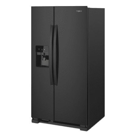 Whirlpool - 24.6 Cu. Ft. Side-by-Side Refrigerator with Water and Ice Dispenser - Black
