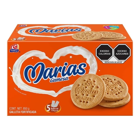 Galletas Marías Gamesa 5 rollos de 170 g c/u