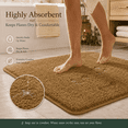 thumbnail image 5 of Memory Foam Bathroom Rug Set, Khaki 3-Piece Memory Foam Bathroom Rug Set, Soft Non-Slip Absorbent Mat, Bathroom Laundry Room Decor, Neutral Color for Various Home Styles, 5 of 14