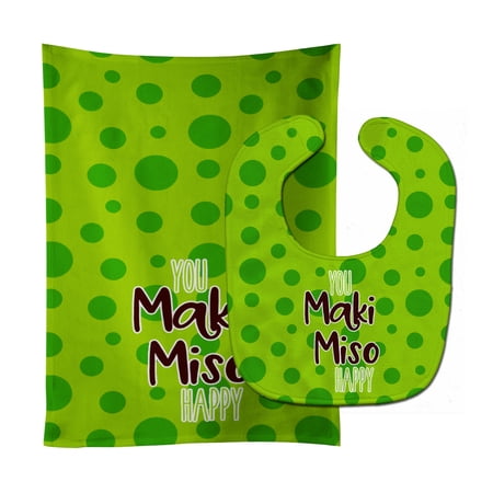 Sushi You Maki Miso Happy Baby Bib & Burp Cloth
