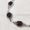 thumbnail image 6 of Garnet Gemstone Bracelet, Natural Garnet Bracelet, January Birthstone, 925 Sterling Silver jewelry, Silver bracelet, Bracelet for Wedding, Birthday Gift, Womens Bracelet Gift, Handmade Bracelet, 6 of 9