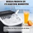 thumbnail image 3 of Fabricador de Hielo de Encimera, Máquina de Hielo Portátil con Autolimpieza, 26.5lbs/24Hrs, 9 Cubitos de Hielo en 6 Minutos, Cesta y Cuchara para Hielo, Ideal para Casa, Cocina, Bar, Camping, 3 of 5