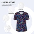 thumbnail image 3 of Hirioo Multicolor Bowling for Men's Baseball T-shirt Shirts Short Sleeve Casual Summer Button Stretch T Shirts,Size S-4XL-3X-Large, 3 of 7