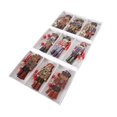 thumbnail image 4 of 3 Boxes Christmas Tree Pendants Hemp Rope Painting Walnut Soldier Pendant, 4 of 9