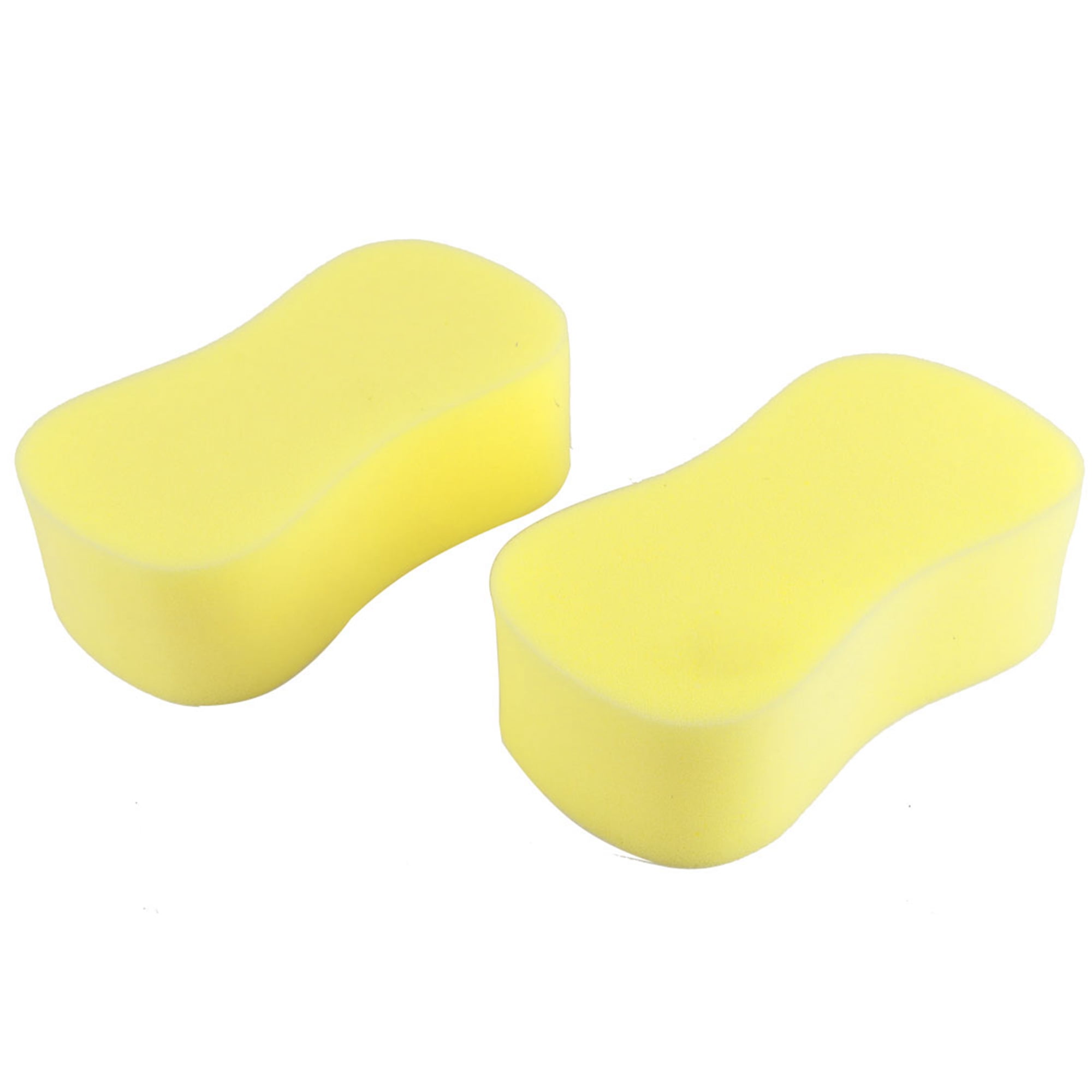 Home Auto Car Windshield Sponge Wash Washing Cleaning Pad Yellow 20x10x7cm 2pcs