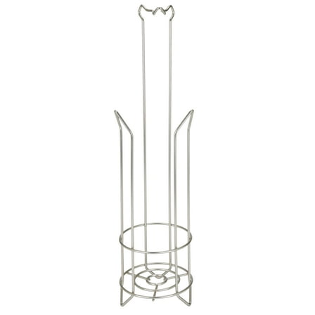 Bath Bliss Freestanding Toilet Paper Holder and Dispenser in Satin Nickel