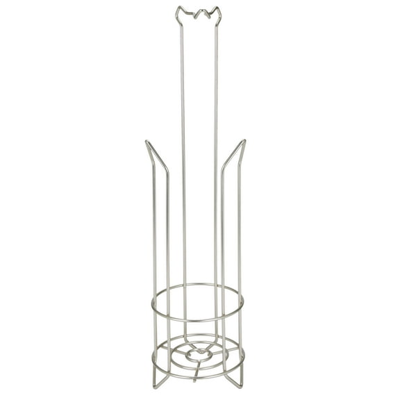 Bath Bliss Freestanding Toilet Paper Holder and Dispenser in Satin Nickel