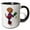 Black/White, variant on 3drose, Funny Cute Chocolate Lab Retriever Dog Playing Pickleball Sports, 15oz Mug