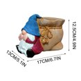 thumbnail image 2 of Gmogad Faceless Gnome Resin Planter Whimsical Garden Decor Weatherproof Flower Pot for Indoor Outdoor Use Patio Balcony Plant Care Decoration, 2 of 4