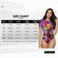 thumbnail image 5 of Salouo Fruit Parfait Colorful for Women's Short Sleeve Bodysuit,Sexy Bodysuits One Piece Round Neck Bodysuit Shapewear Tummy Control-X-Large, 5 of 7