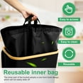 thumbnail image 4 of Recycling Bin for Kitchen Indoor Home Recycle Bin 28 Gallon with Lid Removeable Reusable Inner Bag Bottle Can Glass Waste Plastice Stickers Black, 4 of 11