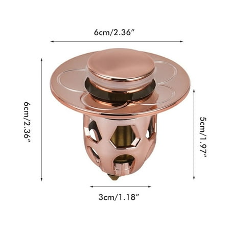 

Sink Plug Stainless Steel Up Sink Plug Universal Drain Plug for Countertop Washbasin Bath Plug