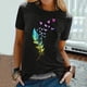 thumbnail image 2 of Gibobby Camisa&nbsp;Moda Mujer Mujeres Blouse Top Round Neck con estilo T camisas（Negro， L), 2 of 5