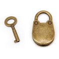thumbnail image 3 of Juego de 2 mini candados antiguos de estilo vintage con llave, mini candado antiguo de bronce antiguo (oso), 3 of 5