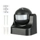 thumbnail image 1 of Interruptor de sensor de cuerpo infrarrojo PIR impermeable al aire libre gran angular 110-240 V negro, 1 of 5