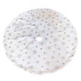 thumbnail image 2 of Dserfhy Faux Fur Christmas Tree Skirt White Furry Christmas Tree Skirt Thick Soft Plush Rug for Winter Holiday Xmas Party Decoration, 2 of 8