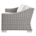 thumbnail image 4 of Lounge Sofa, Rattan, Wicker, Light Grey Gray White, Modern Contemporary Urban Design, Outdoor Patio Balcony Cafe Bistro Garden Furniture Hotel Hospitality, 4 of 8