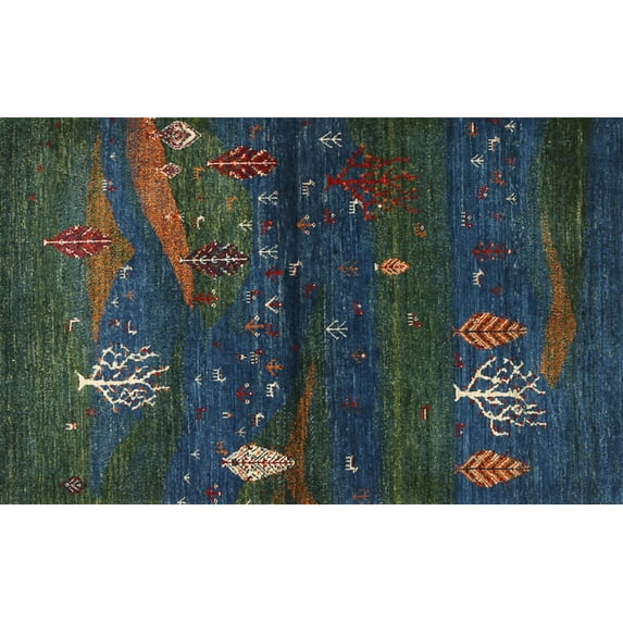 Ahgly Company Machine Washable Indoor Rectangle Contemporary Dark Slate Gray Green Area Rugs, 7' x 10'