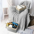 thumbnail image 3 of Grandest Birch Clothes Basket Folding Handle Design Fabric Large Capacity Laundry Bag Household Supplies Handle Design Folding Dus, 3 of 8