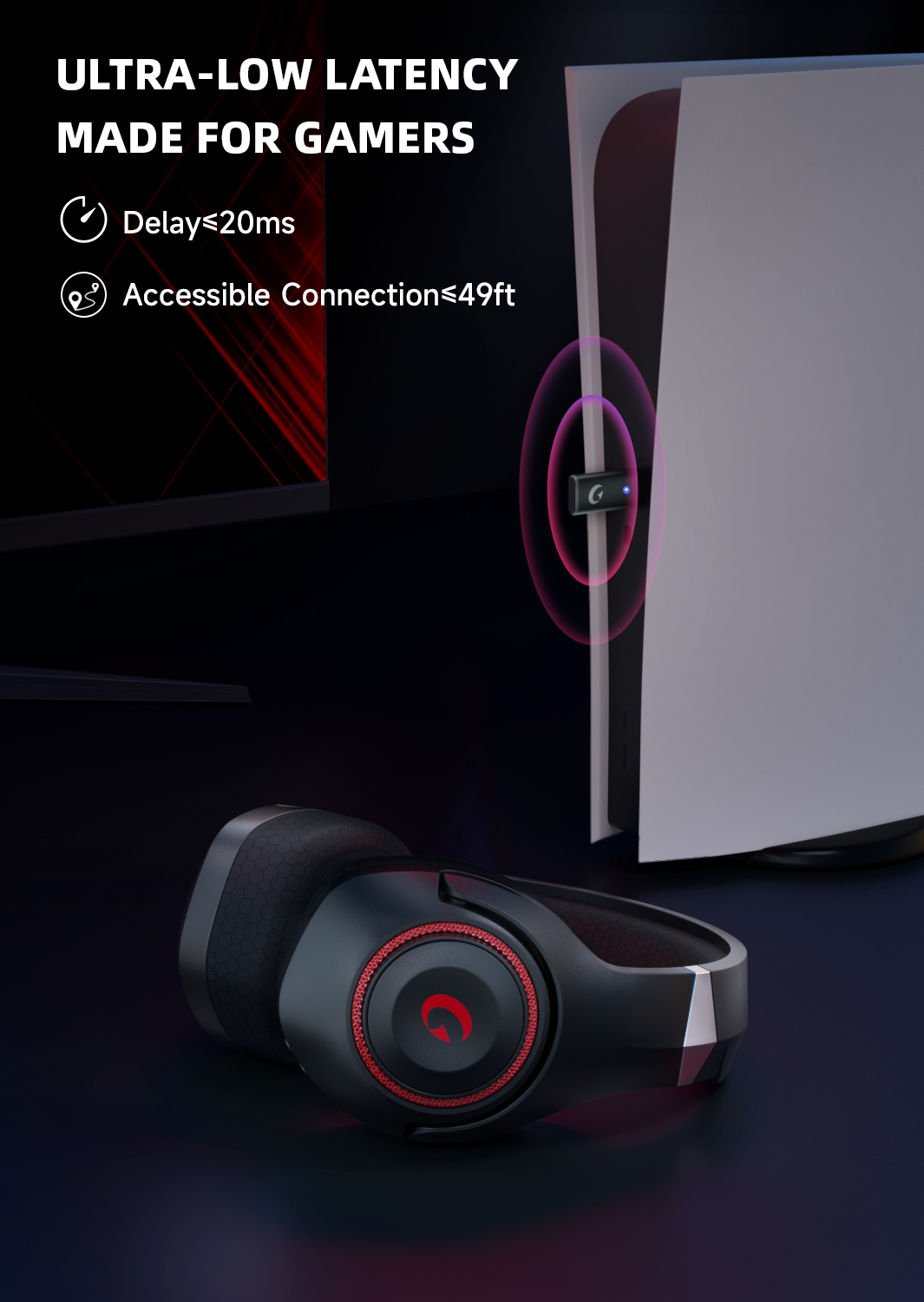 Wireless Gaming Headsets for PS5 PS4 PC Nintendo Switch PC with Bluetooth 5.2