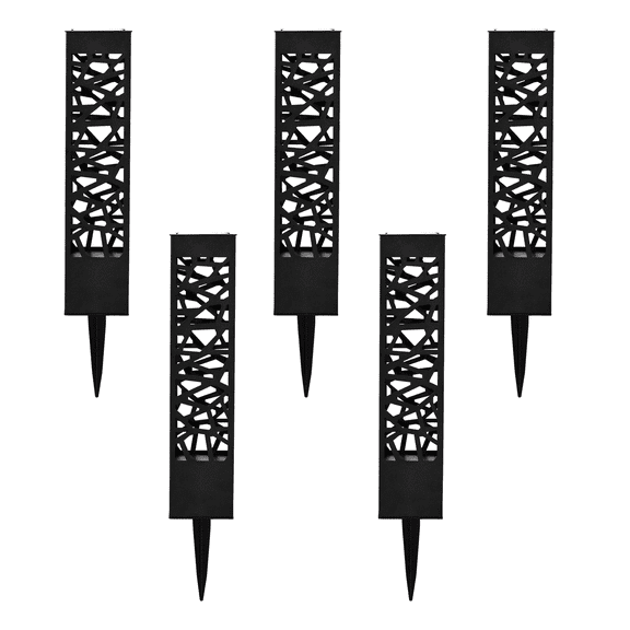 Tommy Bahama LED Solar Bollard Path Walkway Lights, Graphite Black