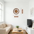 thumbnail image 6 of SANMADROLA Wall Clocks Battery Operated 12 Inch Silent Non Ticking Vintage Faux Wood Grain Cutout Decorative Clock for Home Decor Living Room Garden Farmhouse Office Kitchen Decoration, 6 of 9
