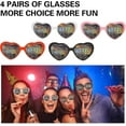 thumbnail image 3 of 4pcs 3d Heart Sunglasses With Heart Effects, 3 of 3