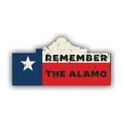 Vintage Remember The Alamo Sticker Decal - Self Adhesive Vinyl - Weatherproof - Made in USA - texan texas us history tx revolution battle of