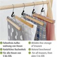 thumbnail image 4 of Natural Trouser Hanger - Set Of 3, Wood, 25 X 16.5 X 2.2 Cm, Brown, 4 of 5
