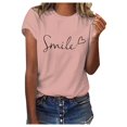 thumbnail image 1 of WEIYLL T-Shirt pour Femme Printemps à Imprimé Floral Manches Courtes T-Shirts Orange Tailles TG, 1 of 3