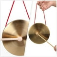 thumbnail image 3 of QUMIIRITY 1 Set Chinese Classical Musical Instruments Handheld Gong Wood Color for Musicians, 3 of 8