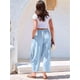 thumbnail image 5 of Pantalones Palazzo Harem Informales Holgados con Cordón para Mujer, para Verano, Playa, Viajes, Vacaciones, con Bolsillos. Azul XXL, 5 of 7
