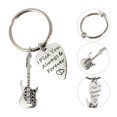 thumbnail image 2 of CIMAXIC Key Chain Creative Guitar Pick Key Chain Schoolbag Hanging Ornament Metal Purse Pendant,1.46"X0.71"X0.08", 2 of 5