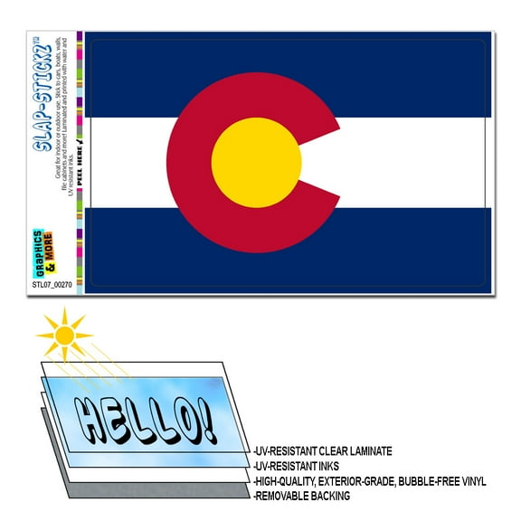 Colorado State Flag SLAP-STICKZ(TM) Premium Sticker