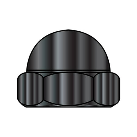 

5/16-18 Two Piece Low Crown Cap Nut Black Zinc (Pack Qty 1 000) BC-31NCBZ