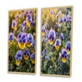 thumbnail image 3 of Designart "Natural Beauty of Purple and Yellow Pansies IV" Floral Framed Wall Art Set Of 2 - Purple Floral Framed Wall Art Set Of 2, 3 of 7