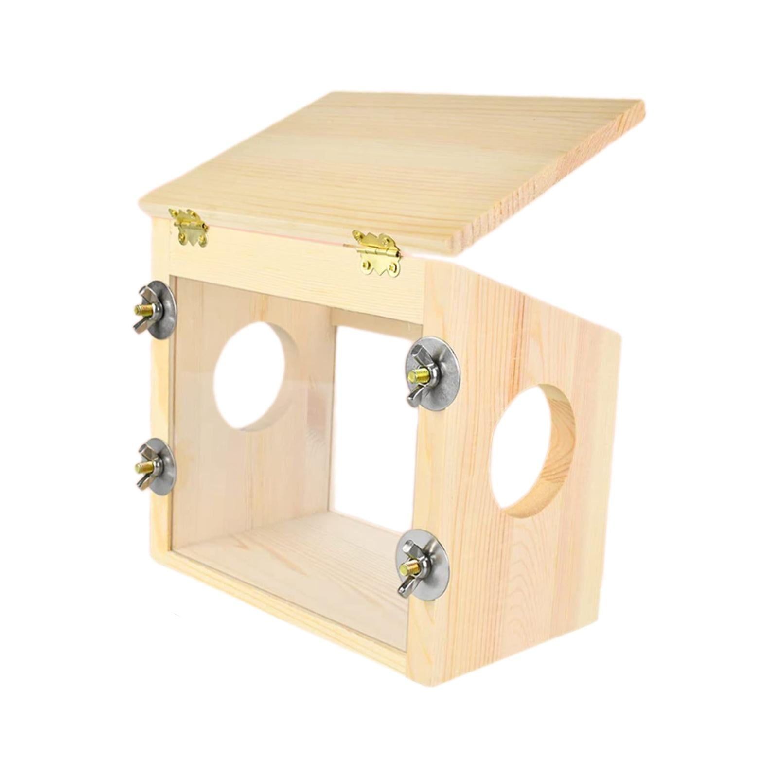 oshhnii Wooden Hamster House Landscaping Cabin Hamster Hideaway for Rat Hamster Mice