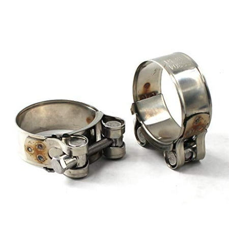 

60-63mm T-Bolt Clamp 304 Stainless Steel Pipe Clamp Heavy Duty Hose Clamp (Pack of2)