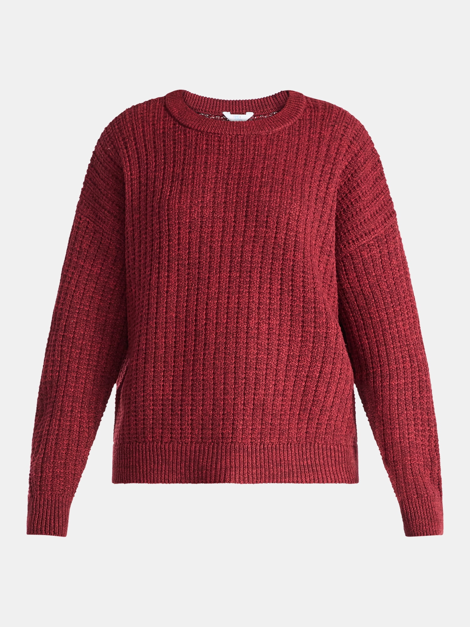 Time and Tru Women's and Women’s Plus Textured Stitch Sweater, Midweight, Sizes XS-4X