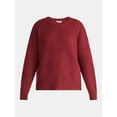thumbnail image 5 of Time and Tru Women's and Women’s Plus Textured Stitch Sweater, Midweight, Sizes XS-4X, 5 of 5