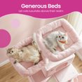 thumbnail image 4 of Large Cat Tree with 13 Scratching Posts, 2 Perches, Hammock, for Indoor Cats, Pink, 4 of 5