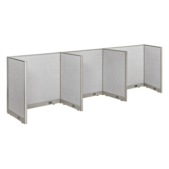 GOF 3P Office Cubicle (30”D x 144”W x 48”H) Freestanding Privacy Workstation, Partition Wall Panels, Office Room Divider