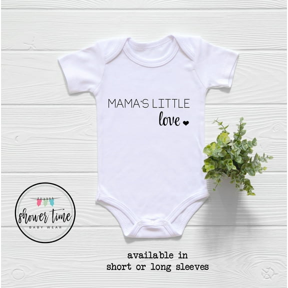 Bella Canvas with Mama'S Little Love - Little Love - Cute Cool Baby Clothing Baby Boy or Girl Bodysuit Gift