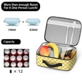 thumbnail image 5 of Yellow and White Checkered Pattern Insulated Lunch Bag Teens,Bento School Lunch Bag for Teens for Work,Picnic or Travel 10.6x7.7x4.3 Inches,12 Can Capacity, 5 of 6
