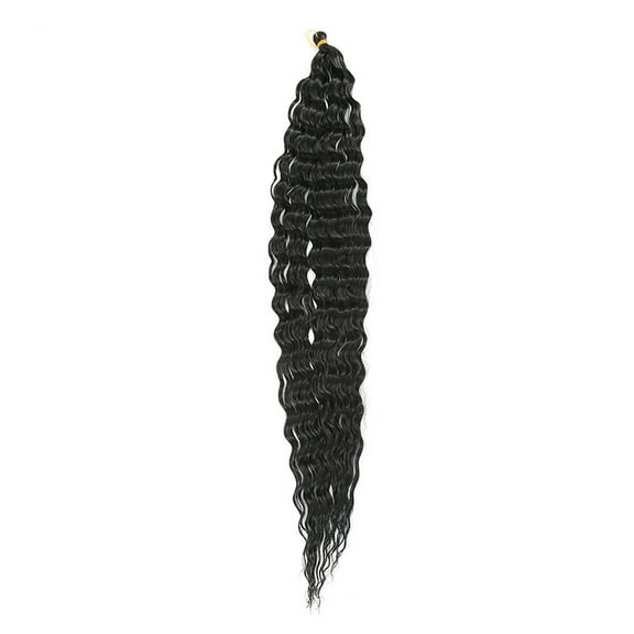 Eqslft Ocean Wave Crochet Hair, Deep Wave Curly Braiding Hair Extensions,Bundles Brazilian Hair Weave Bundles, Curly Extensions for Boho Braids