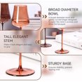 thumbnail image 3 of Brown Wine Glasses Set of 6-18oz【Hand Blown】 Crystal Amber Stemmed Venus Wine Glasses-Brown Wine Glass set for Fall Autumn Winter Wine Dinner, 3 of 5
