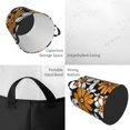 thumbnail image 2 of Fotbe Yellow White Daisy Pattern Cesto de Ropa con Asas, Cesto Impermeable de Gran Capacidad, Bolsa de Lavado para Dormitorio, Cesto de Ropa con Ruedas y Asas-Medium, 2 of 6