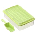 thumbnail image 1 of Ice Cube Tray With Lid and Bin - Large Silicone Ice Tray For Freezer | Comes with Ice Container, Scoop and Cover| BPA Free| Space Saving Ice Cube Molds, 1 of 5